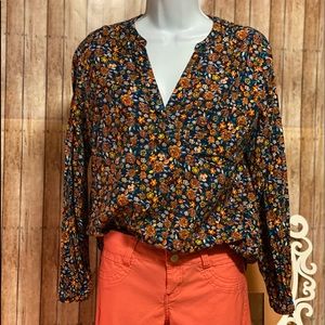 🔴 SOLD! 🌸 Old Navy Tunic Shirt Size M Floral